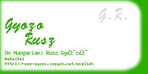 gyozo rusz business card